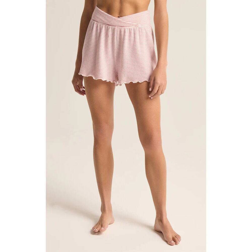 Z Supply Cross Over Stripe Short - Lilac Punch NWT SIZE S L